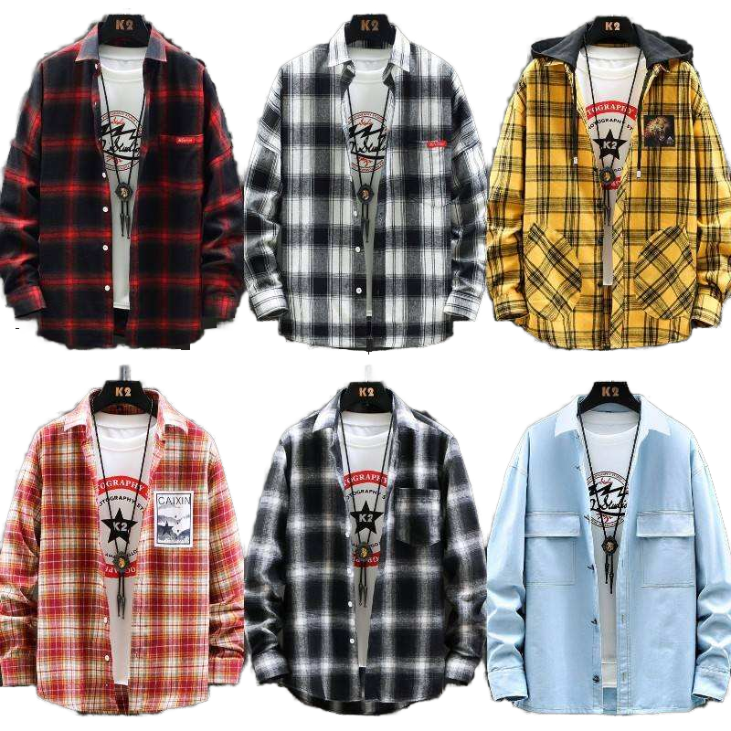 H6febd3b6f26f420e9b2eba01e959bd72A.png Classic Flannel Shirt – Soft Brushed Cotton, Warm & Stylish Check Design - Image 1