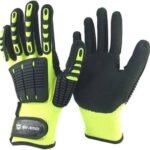 Heavy Duty Impact Safety Gloves – High-Vis Anti-Vibration Work Gloves with TPR Knuckle Protection & Reinforced Palm